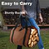 Große Kapazität Holzaufbewahrungstasche Übergröße Leinwand Brennholzträger Scheitholz-Tragetasche Handtaschen Holz Outdoor Brennholz-Organizer