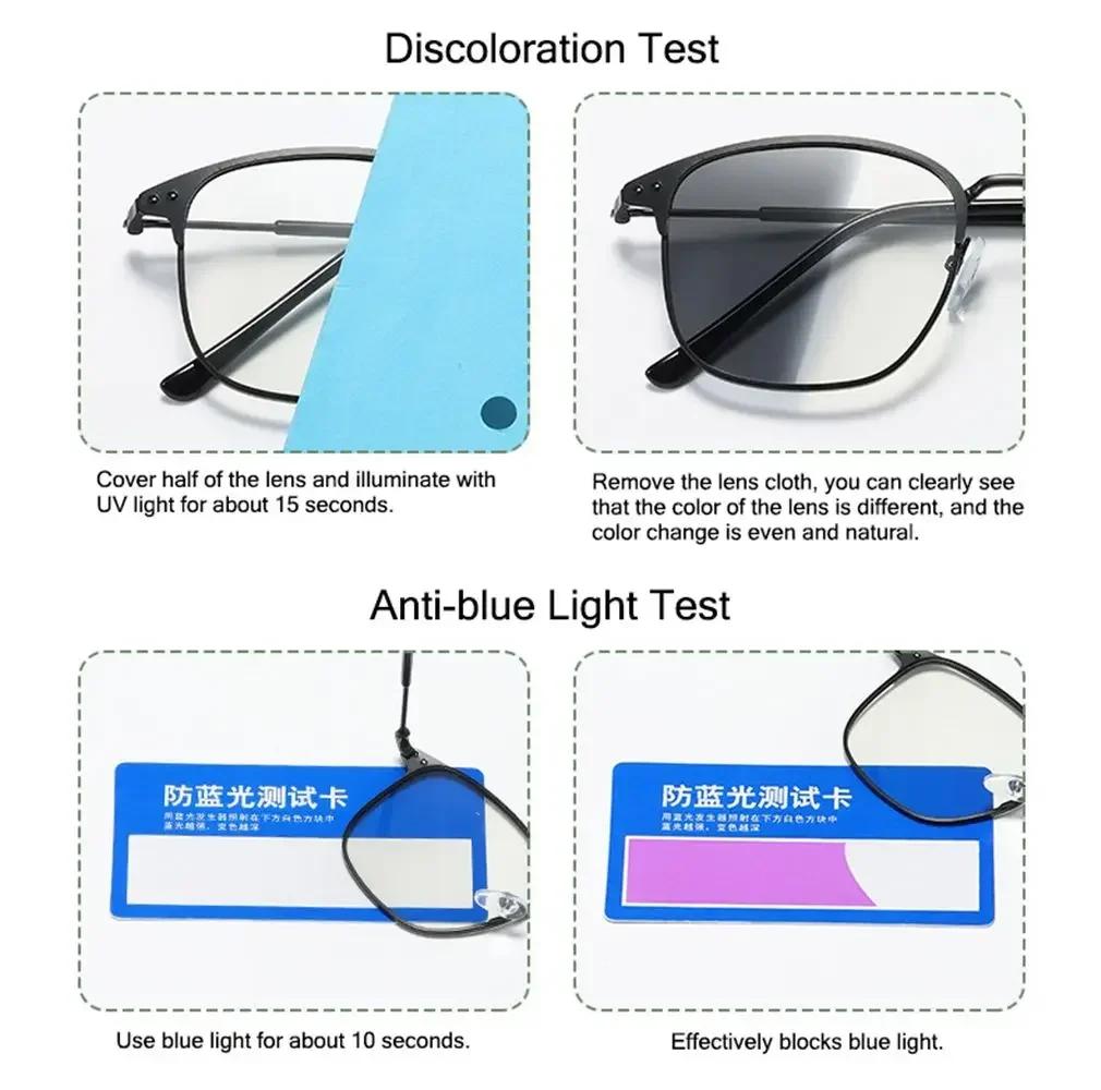 Anti Blue Light Pochromic Polarized Sunglasses Men Square Chameleon Sun Glasses Women Male Change Color Driving Eyewear