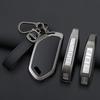 Alloy+Leather Car Key Case Cover for Kia EV9 Picanto Sorento MQ4 Carnival KA4 Morning K5 Carens 2024 Shell Fob Accessories