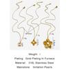 Chic Stackable Butterfly Floral Pendant Necklace Lightweight Stainless Steel Clavicle Chain Jewelry Gift For Her