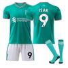 2025-26 Liverpool 2nd Away #9 ISAK Sport Training Jersey Set with Socks Teens Kids Adults Football Kits