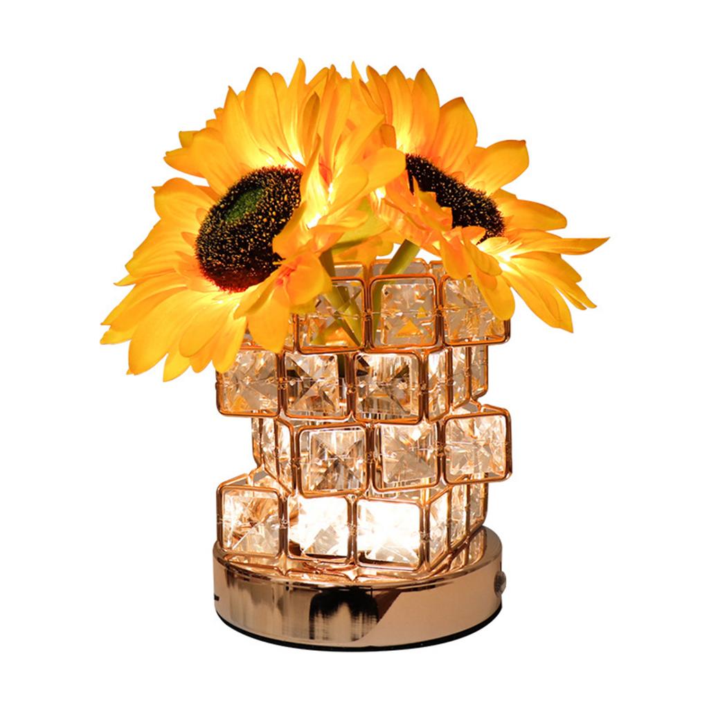 Sunflower Flower Touch Lamp 3-Colour Cordless Touch Table Lamp Birthday Gifts for Women Mom Grandma Sister