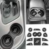 For Dodge Challenger Accessories 2015-2024  Fits Cup Holder Ert Anti-Dust Mats Door Pocket Center Console Liners(Black Trim) - 11 PCS Set