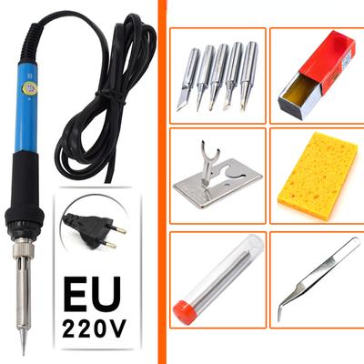 1 conjunto de ferro de solda temperatura ajustável estação de retrabalho de ferro de solda elétrica ferramentas de reparo de soldagem de lápis de calor