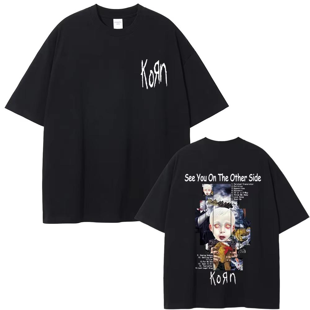 Unisex Rockband Korn See You on The Other Side Albumdruck Vintage Alternative Metal Neutral Locker Damen und Herren T-Shirt