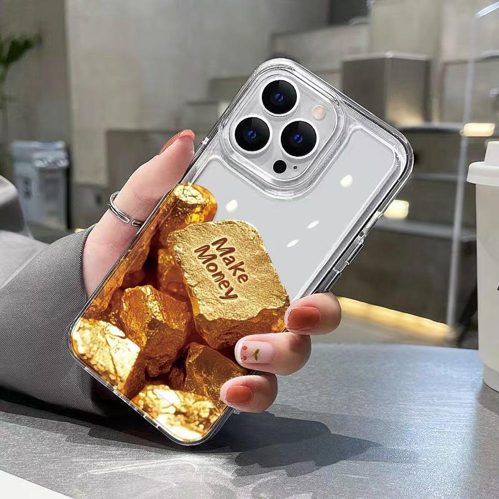 Applicable to iPhone17 Golden Stone Space Phone Case 15ProMax All-inclusive Apple 16 All-inclusive 14 Protective Case apple 17