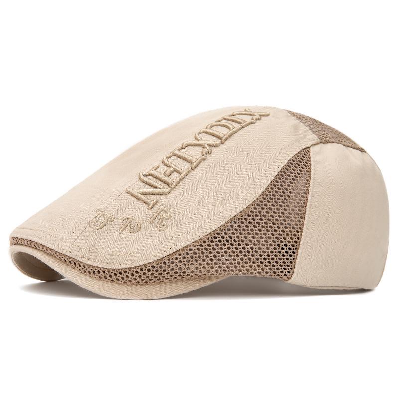 Men s Summer Mesh Newsboy Cap – Breathable, Sun-Protective, Retro British Flat Cap Adjustable