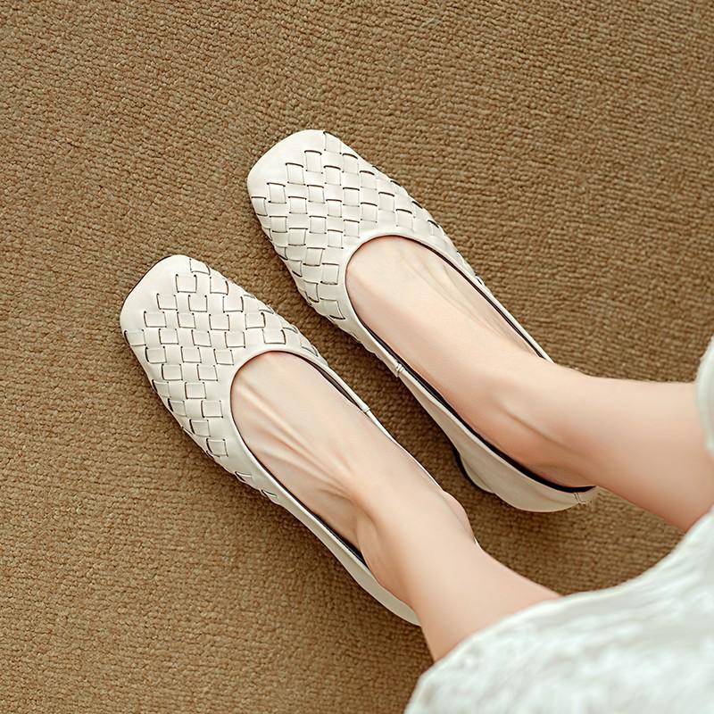 

Женские модные босоножки на каблуке Летнее платье Туфли-лодочки Плетеные Ретро Женская обувь 2025 Новый дизайнерский тренд Для ходьбы Zapatos De Mujer 35