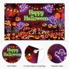 Happy Halloween Banner, 71 x 43 Inch Neon Ghost 71x43 Inch, Multicolor