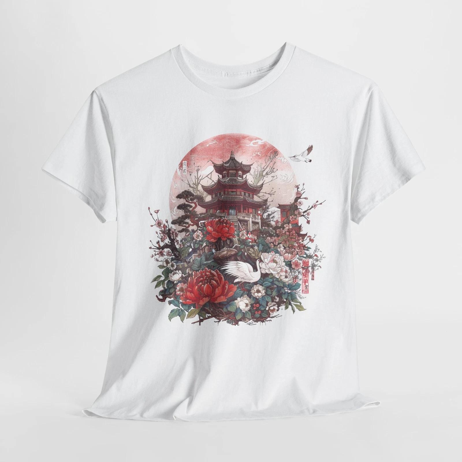 Floral T-Shirt | Japan Travel Aesthetic Tee | Nature Lover Shirt S