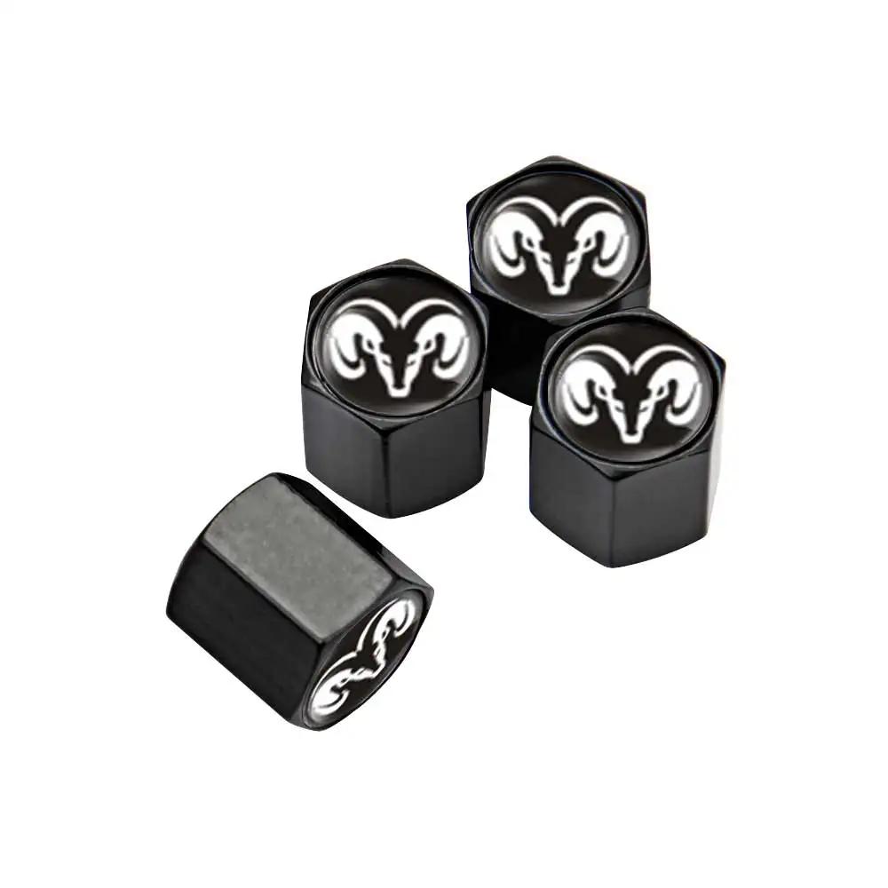 4PCS Alloy Car Tire Valve Caps Wheel Stem Anti-dust Covers for Dodge AVENGER CALIBER CARAVAN Challenger JOURNEY NITRO RAM 1500