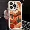 Phone Case for iPhone 17 Air 16E 15 16 Pro Max Cactus Pattern Cover 14 Plus 13 12 Mini Soft Shell Silicone Fundas