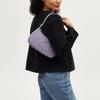 Coach Teri 24 Top-Reißverschluss Glattes Leder Handtasche Damen Handtaschen Silber Hell-Lila CR099-SVIZ