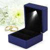 4 Colors Fashionable LED Lighted Ring Storage Box Jewelry Display Case Gift