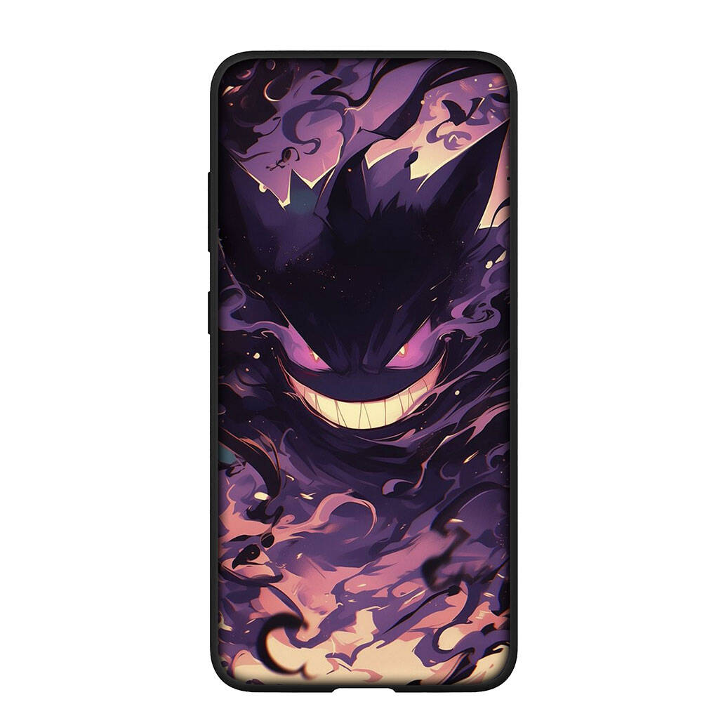 Phone Case for Samsung Galaxy S25 S23 S22 S24 Ultra FE Plus S9 A05 A06 A15 A16 A36 A37 A35 A54 A55 A56 A57 A25 A53 A17 Pikachu Pokemon GO Gengar Cover