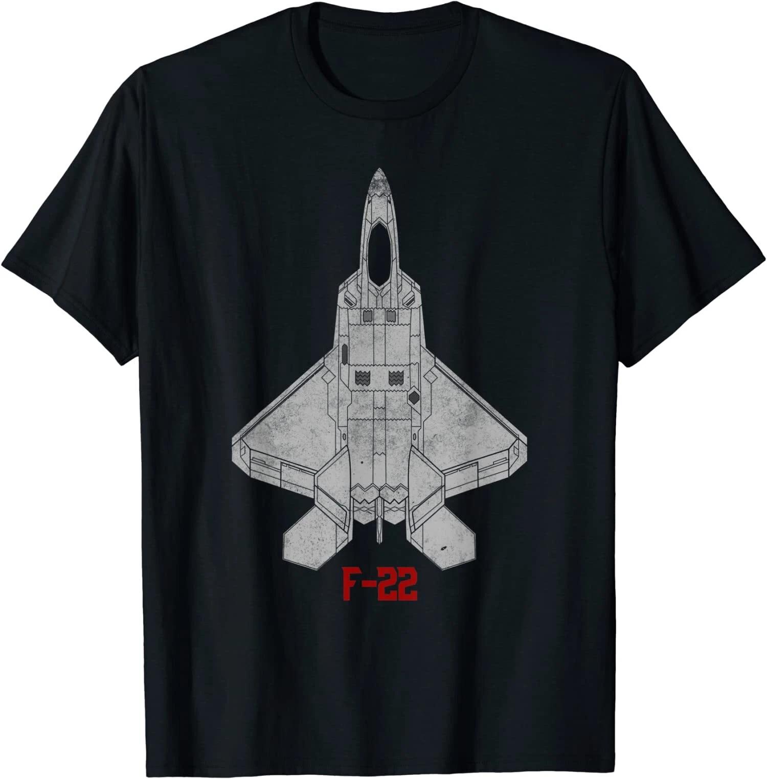 Военный Самолет F-22 Подарок Пилоту Футболка XXXXL