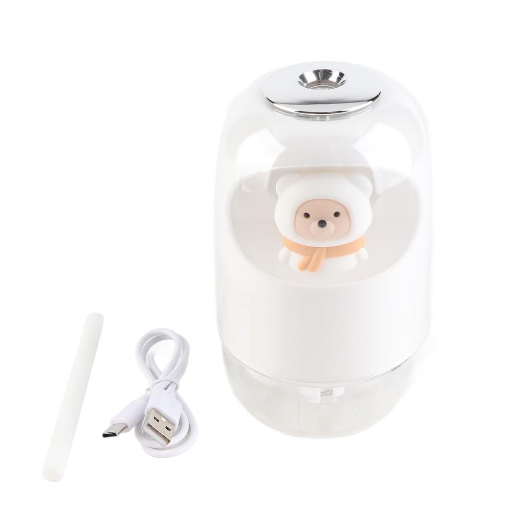 Mini Luftbefeuchter ABS USB-Aufladung Leise Haushalts-Luftbefeuchter mit Nachtlicht für Schlafzimmer Büro