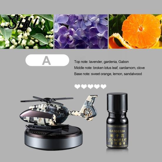 Car Perfume 1 Set Air Freshener Solar Rotating Solid Aromatherapy Helicopter Shape Fragrance Diffuser Ornament Automotive Decoration