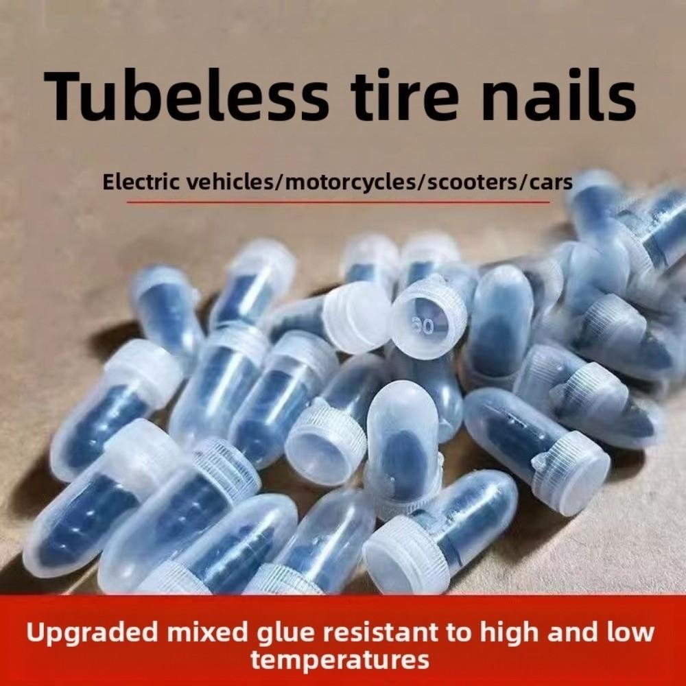20/40PCS Rubber Car Vacuum Tyre Repair Nail Kit Screw In Car Tire Accessorie Tire Repair Plugs Mushroom Nails Tire Repair Nails