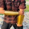 Golden Elbow Set Medieval Hand Protector Knight Eblow Set Cosplay Arm Set 18g Mild Steel Best Gift