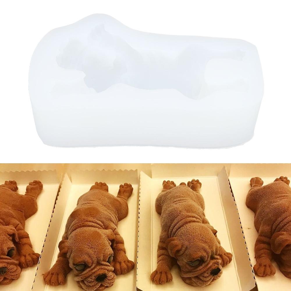Silikon-Hund Silikonform Antihaft Shar Pei Form 3D Hund Silikonform Eiswürfelherstellung