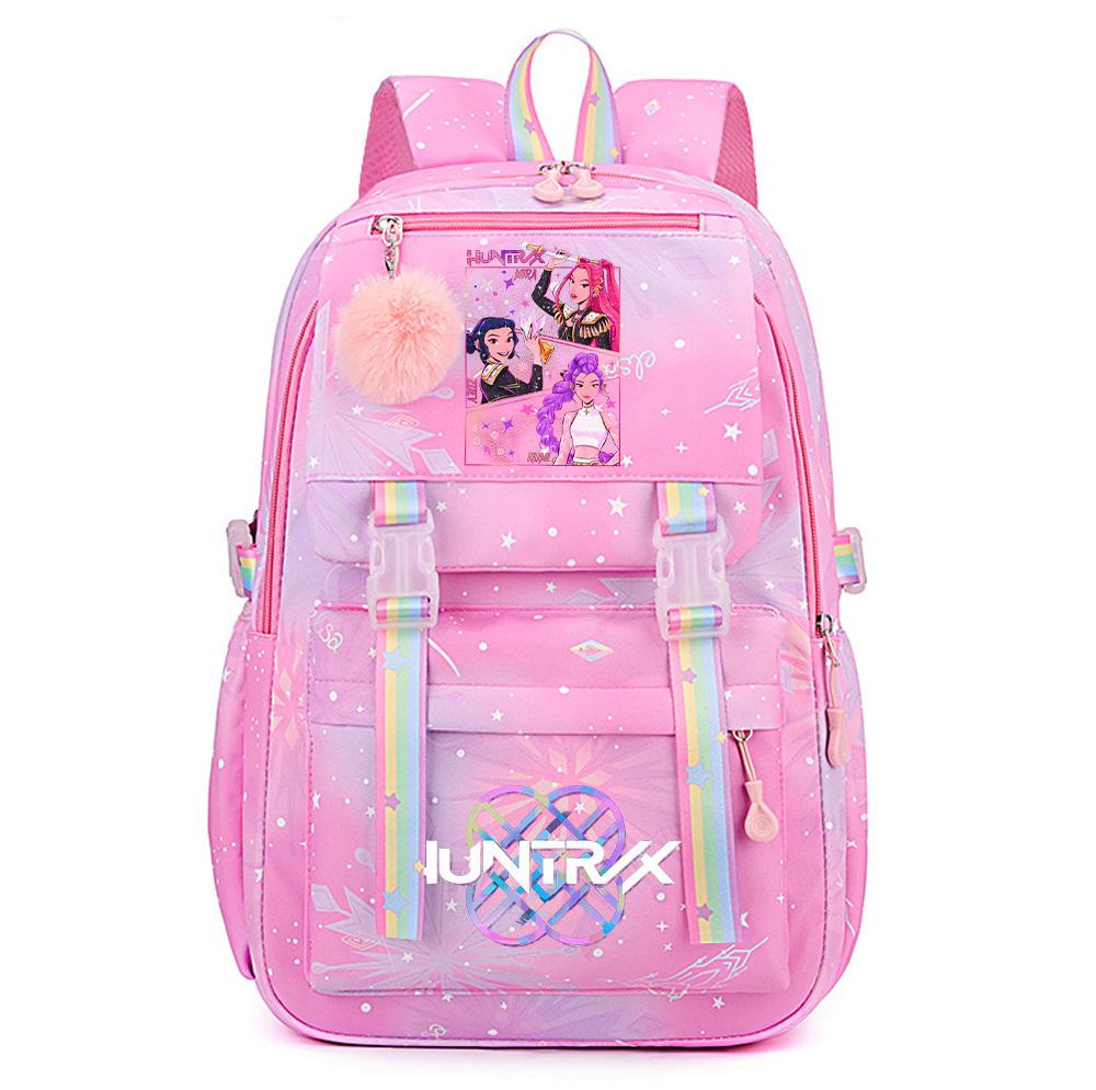 Anime Demon Hunters Printed Large Capacity Waterproof Backpack Teenger Student Schoolbag Bookbag Travel Bag