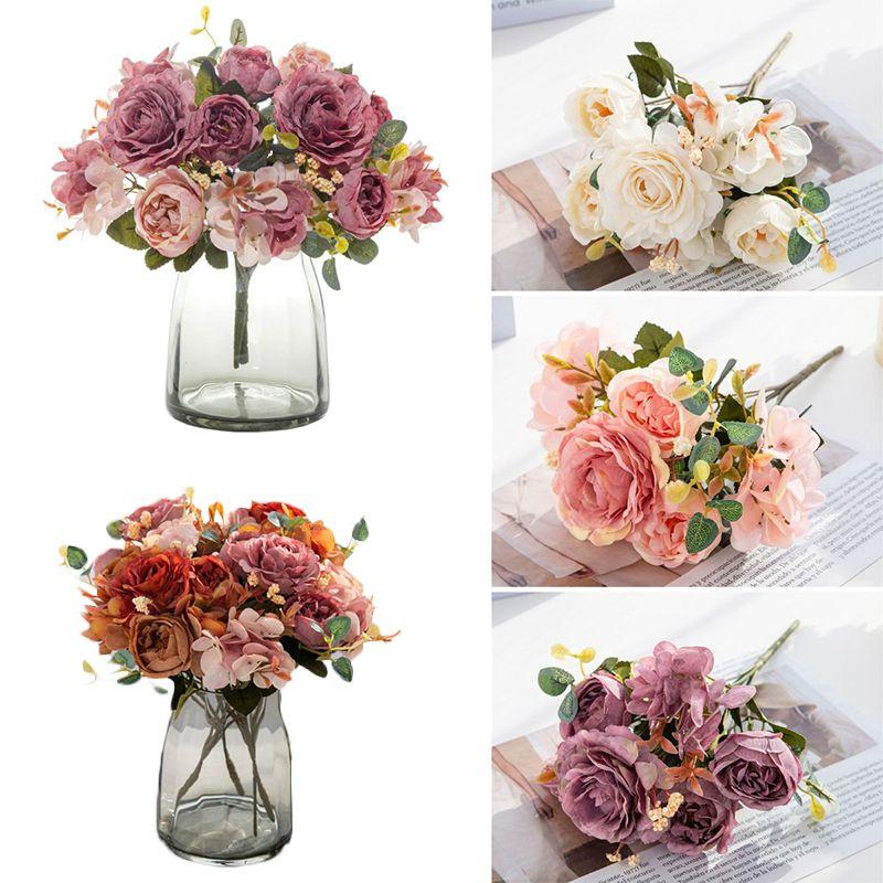 Hochwertige Künstliche Blumen Fake Rosen Sträuße Für Party Und Heimdekoration