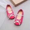 Girls' Patent Leather Candy Color Princess Shoes - Autumn Soft Sole Bean Shoes