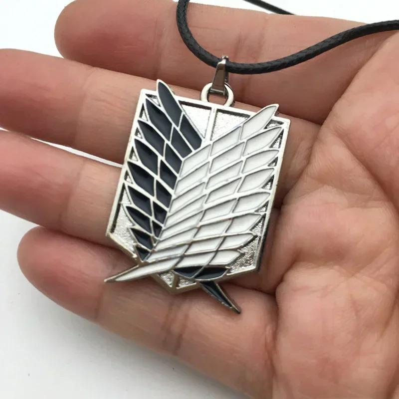Anime attack on titan wings of freedom researcher logo alloy pendant jewelry necklace and Key Chain party accessories