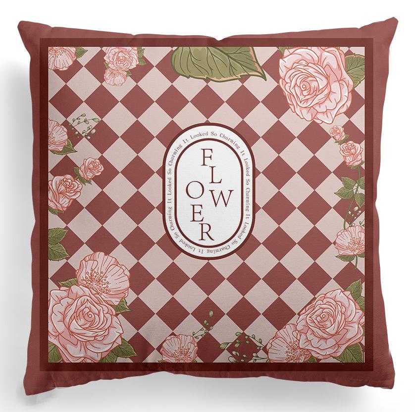 European-style Flower Pillowcase, Retro American Rose Flower Printed Pillow and Cushion Cover