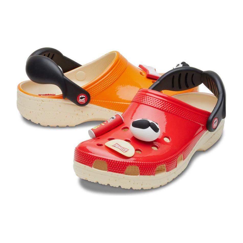 Crocs Pringles x Classic Clog Orange Red Unisex Sneakers Multi-Color 209642-6AD