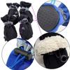 4pcs/set Waterproof Antiskid Puppy Shoes Winter Warm Plus Velvet Anti-slip Rain Snow Boots For Small Dog Cats Snow Socks