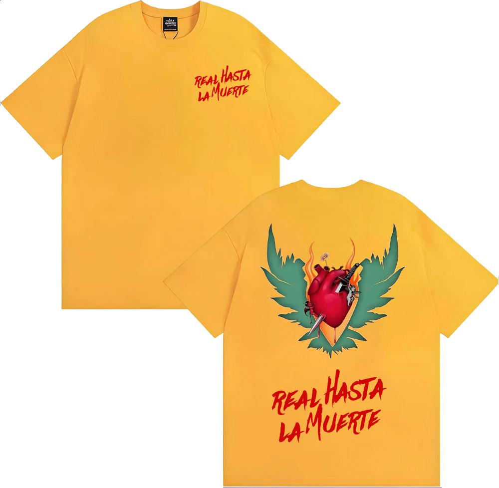 Anuel AA Rhlm 2 Real Hasta La Muerte Graphic T Shirt Unisex Women Harajuku High Street Style Tshirts Oversized 100 Cotton Tshirt