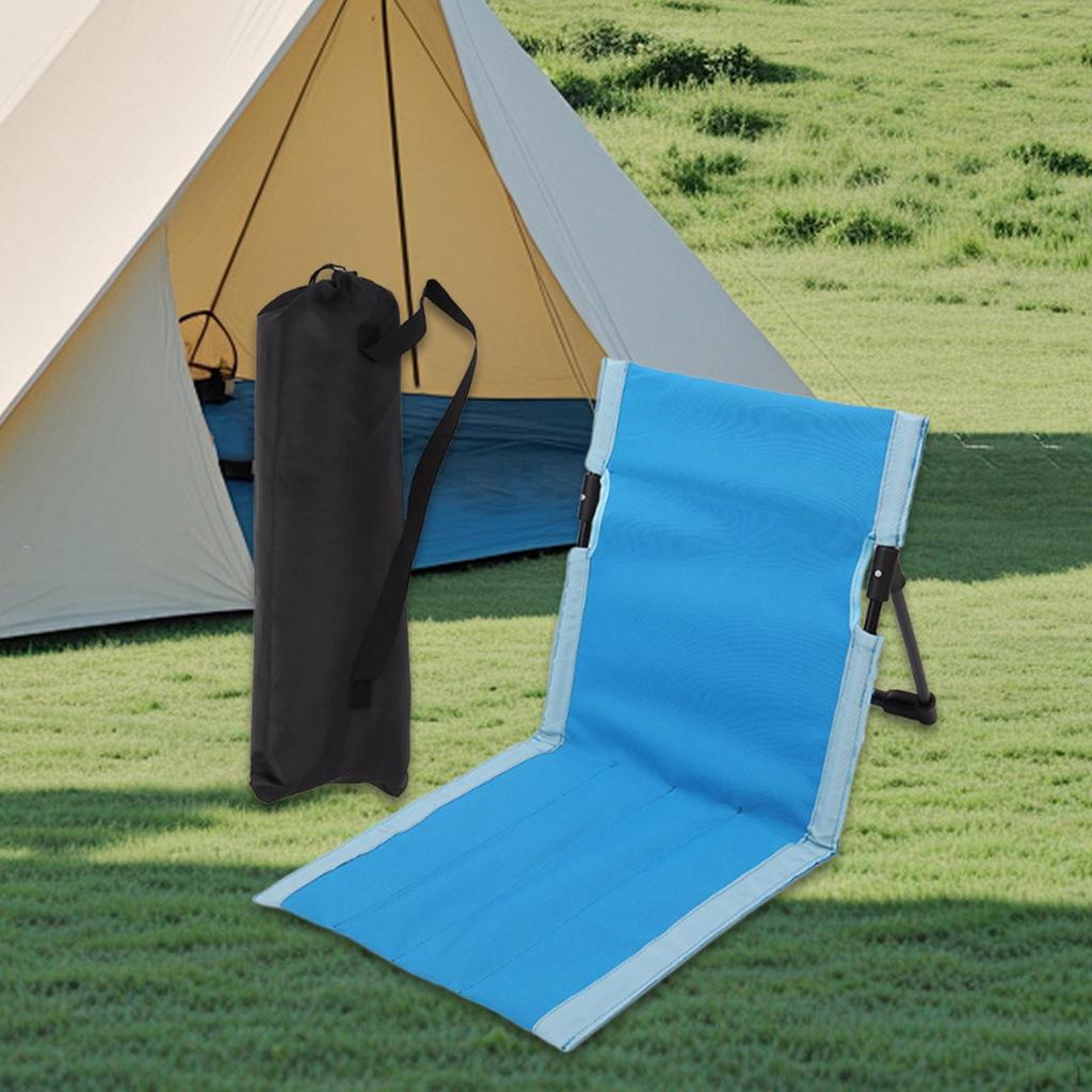Chair Ergonomic Floor Seat Folding Mat with Support Portable Oxford Canvas Armchair Suitable for