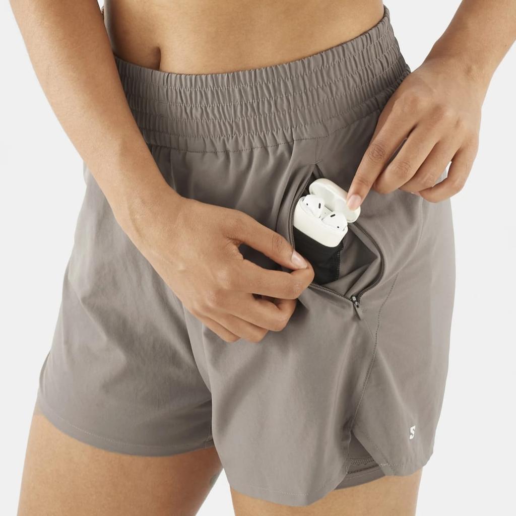 SALOMON SHAKEout CORE 2IN1 Casual Shorts Women's Iron Gray LC2452400