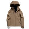 Outdoor three-in-one jacket men's and women's color matching removable cap waterproof and windproof mountaineering suit group buying can be printed