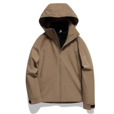 Outdoor three-in-one jacket men's and women's color matching removable cap waterproof and windproof mountaineering suit group buying can be printed