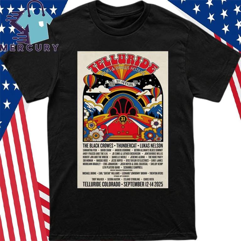 

Telluride Blues And Brews Festival Sept 12-14 2025 T-Shirt Unisex T-Shirt L