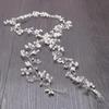 Elegant Wedding Fashion Headdress for Bride Handmade Floral Pearl Hair Accessories Hairpin Crystal Ornaments Creative Gifts
