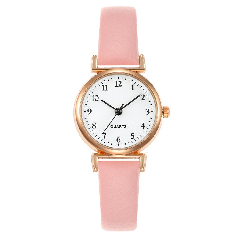 Stylish Women's Quartz Watch with Leather Strap & Digital Scale