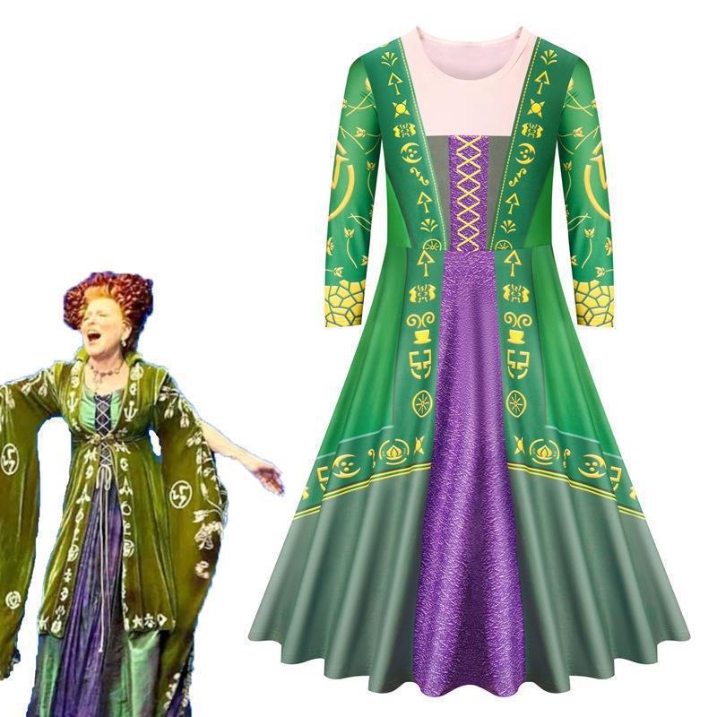 Girls Halloween Long Sleeve Princess Party Dress 100
