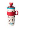 Japanese Imported Cute Rabbit and Bear Large Capacity Thermos Cup, Cold-Keeping Ice Cup, High Aesthetic Value, with Straw, for Girls, Office Use