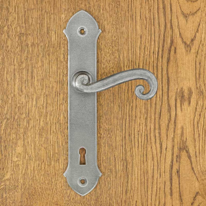 MALTA Door Handle with Key Plate 90mm STEEL