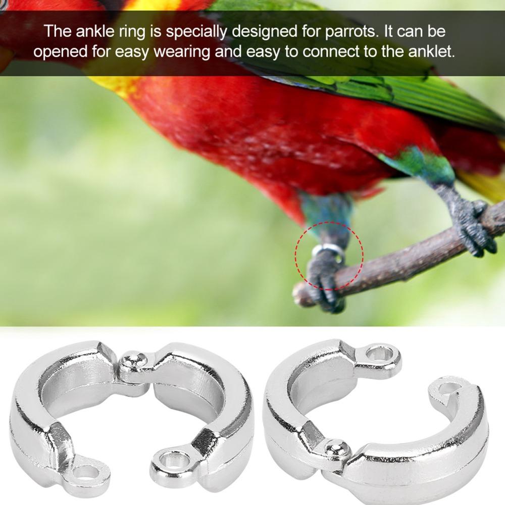 10pcs Metal Material Bird Leg Rings Opening Clip Design Bird Identification Bands For Parrot