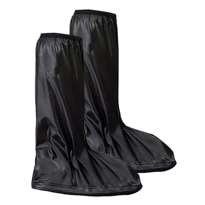Návlek na dešťové boty z PVC, nepromokavý, lehký, protiskluzový, vysoký, černý, 40 cm, do poloviny lýtek