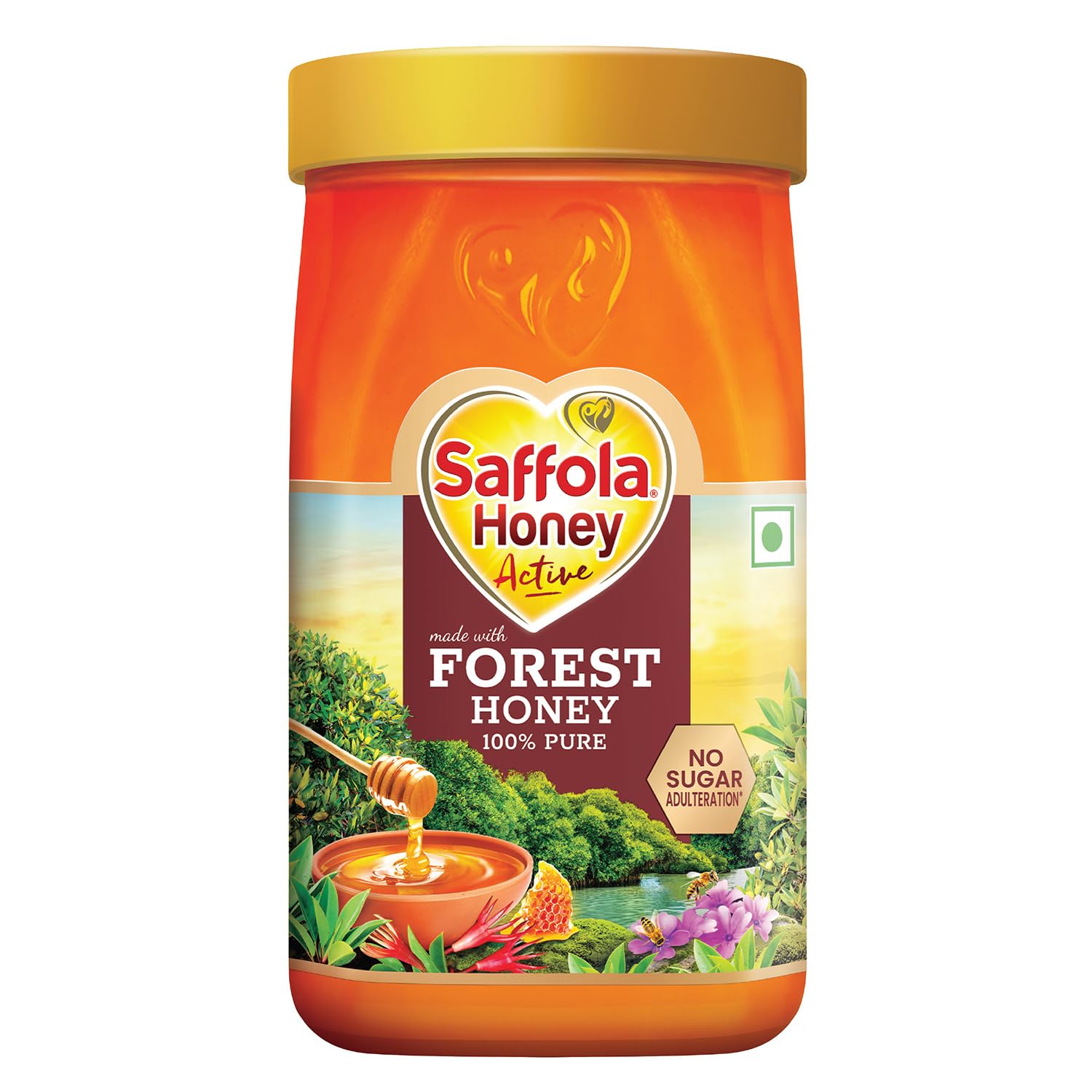 

Saffola Honey Active, 1kg, Made with Sundarban Forest Honey, 100% Pure Honey, No sugar adulteration, Natural Immunity booster