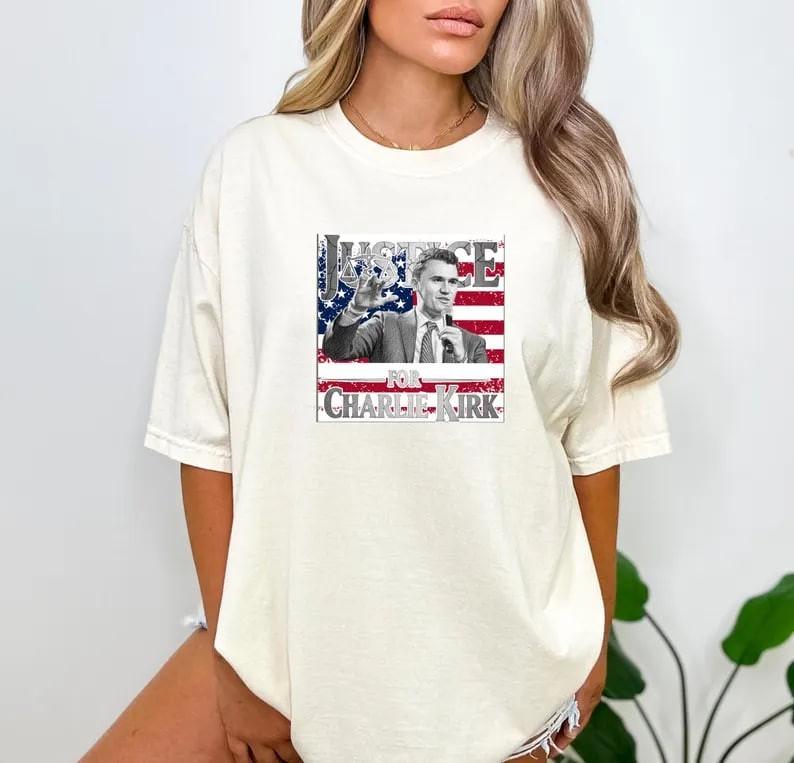 

Human Rights Justice for Charlie Kirk Shir Memorial Graphic Gift S-5XL L
