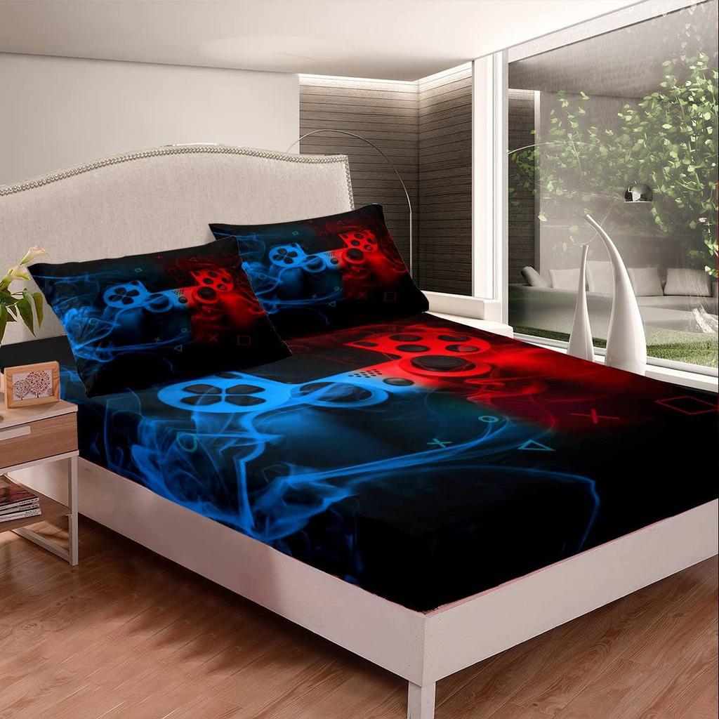Colorful Rainbow Pattern Mattress Three-Piece Digital Printing Couple Bedspread Bedding Set