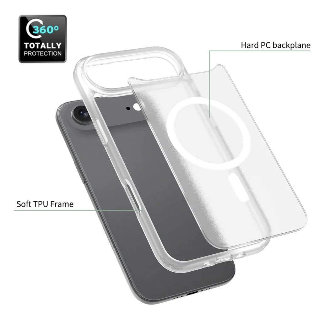 Hochwertige magnetische Magsafe-Hülle für IPhone 17 Air 16 15 14 13 12 11 Pro Max Plus SE4 16e kabelloses Laden robuste Panzerabdeckung