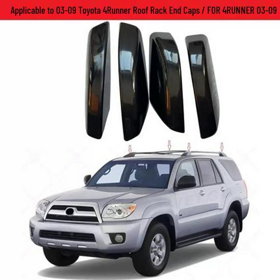 Black Roof Rail Decorative Cover for 2003-2009 4Runner Overlander Roof Rack
